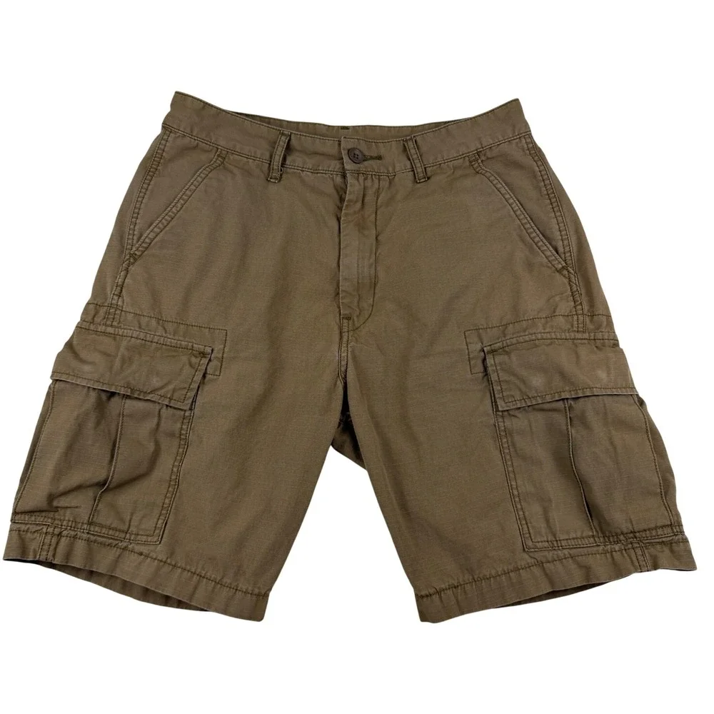 Levi's Cargo‎ Shorts Men's 30x9 Brown Cotton Ripstop 6 Pocket